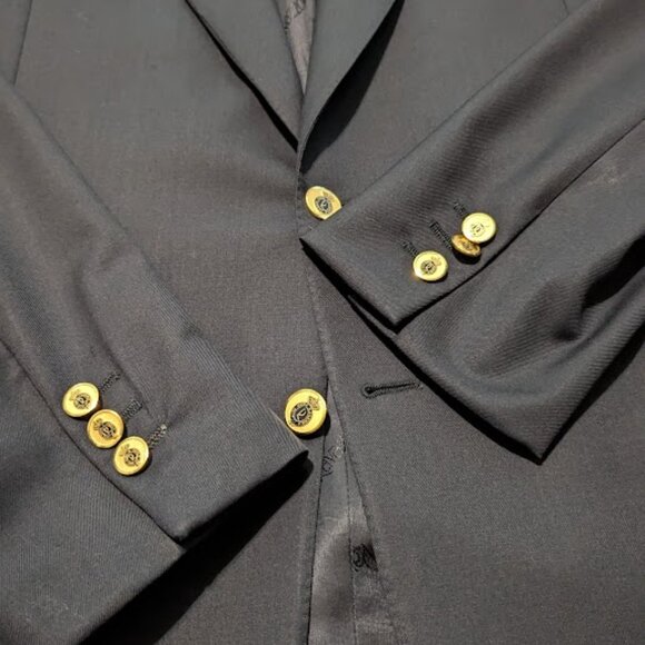 Ravazzolo Navy Blazer - 42L, 100% virgin wool, 2 button, Made in Italy - Picture 5 of 7